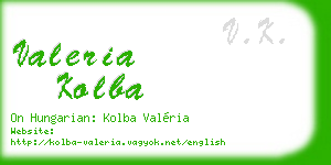 valeria kolba business card